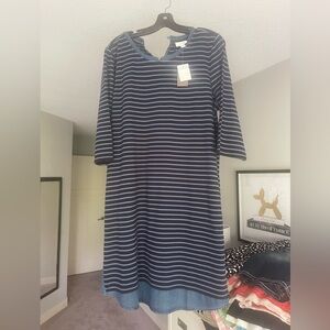 Knit striped dress